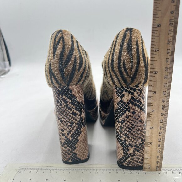 FSJ Zebra and Snake Print Platform Heels - Picture 5 of 8